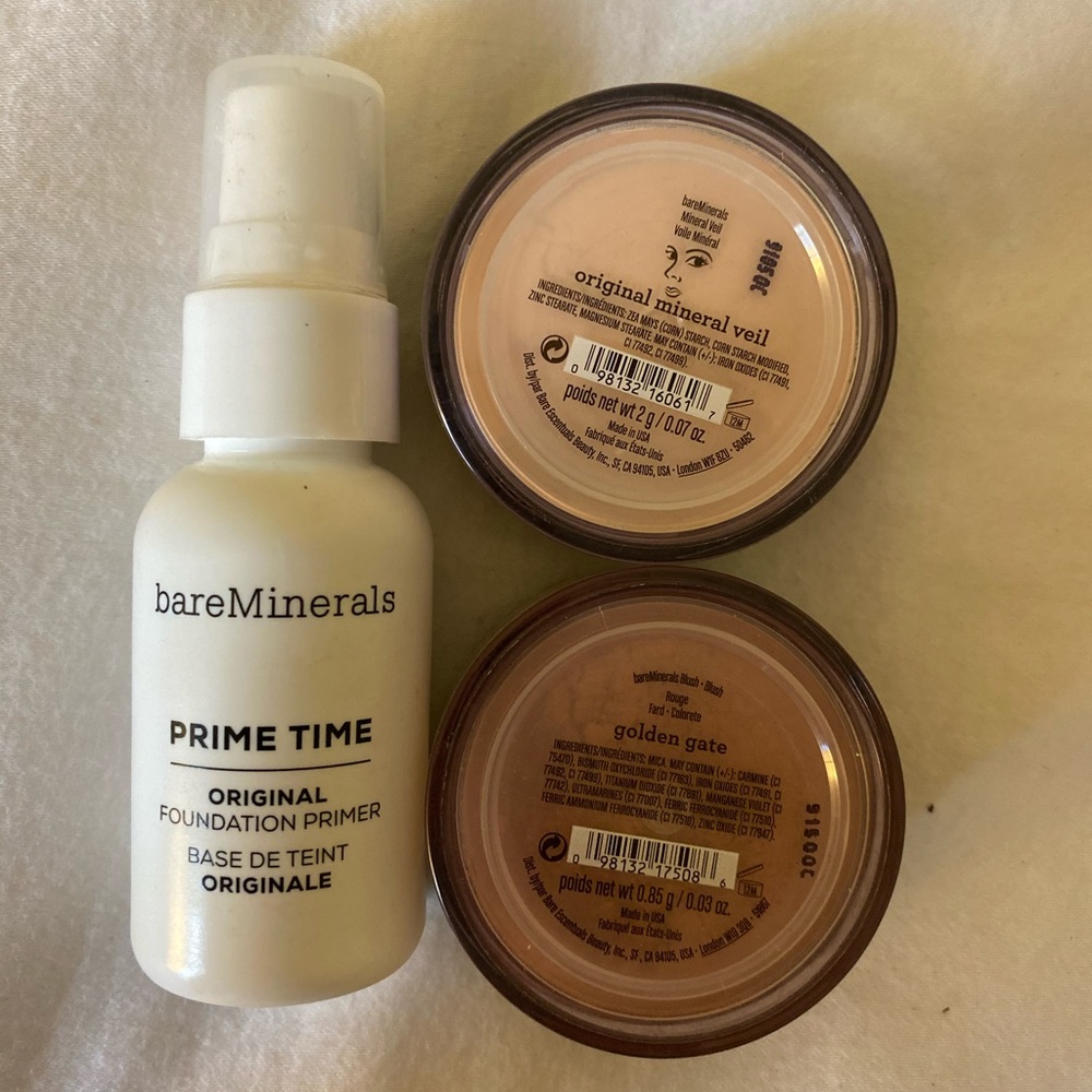 Bare Minerals Blush, Mineral Veil, Primer